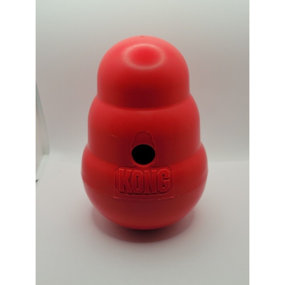 KONG Wobbler Food & Treat Dispenser Dog Toy Size Large Weighted 7.5" Tall